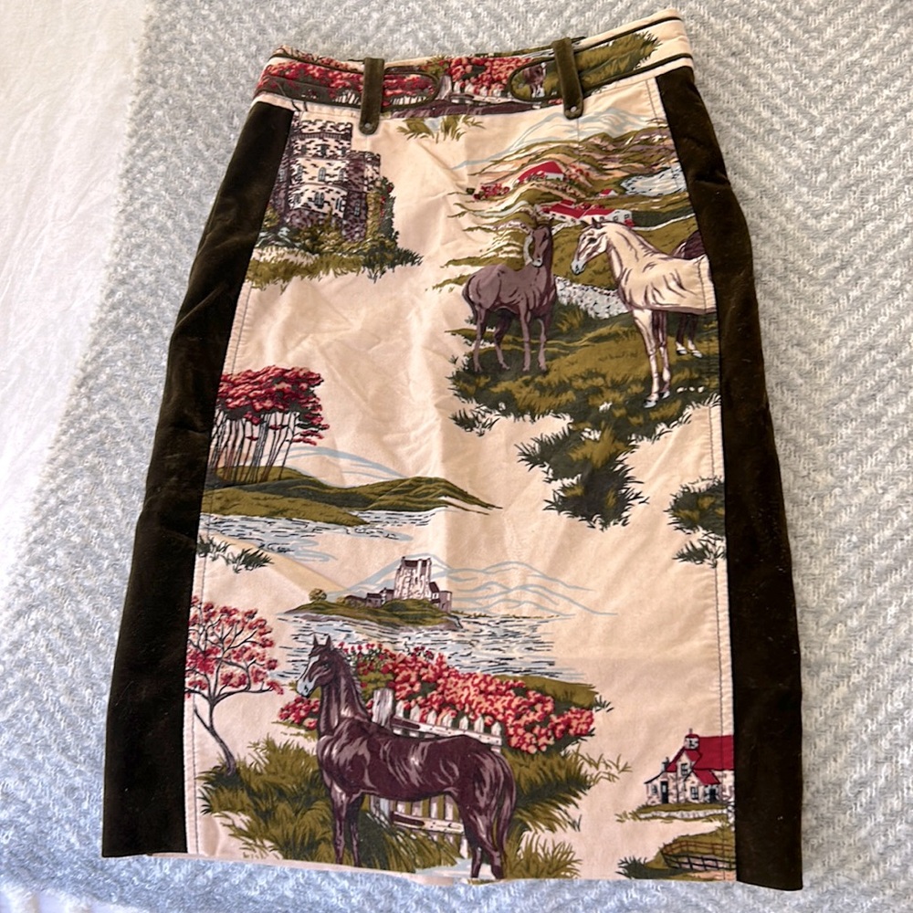 Equestrian pencil skirt
